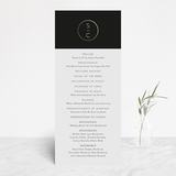 "New Monogram" - Wedding Programs in Licorice by Jessica Williams - Front