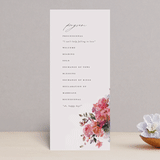 "Blossoms" - Wedding Programs in Blush by Lori Wemple - Front