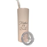 "Mother of the Bride Gift | Matte Blush 20 Ounce Tumbler" - Gifts for Parents in pink by Leslie Berry