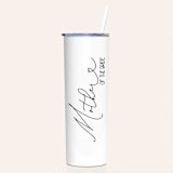 "Mother of the Bride Tumbler | White | 20 Ounce" - Gifts for Parents in white by Leslie Berry