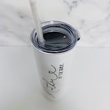 "Mother of the Bride Tumbler | White | 20 Ounce" - Gifts for Parents in white by Leslie Berry