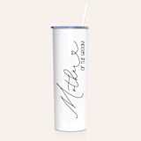 "Mother of the Groom Tumbler | White | 20 Ounce" - Gifts for Parents in white by Leslie Berry
