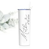 "Mother of the Groom Tumbler | White | 20 Ounce" - Gifts for Parents in white by Leslie Berry