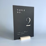 "White Rectangle Table Number Holder, Set of 5" - Place Card Holders in white by Corduroy Effect