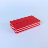 "Striped Rectangle Table Number Holder, Pink and Red, Set of 5" - Place Card Holders in red by Corduroy Effect