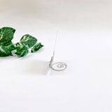 "Silver Wire Double Heart Table Number Card Holder, Set of 5" - Place Card Holders in blue by JV Country Creations
