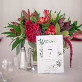 "Silver Wire Double Heart Table Number Card Holder, Set of 5" - Place Card Holders in blue by JV Country Creations