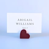 "Cranberry Heart Place Card Holders, Set of 10" - Place Card Holders in red by Corduroy Effect