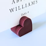 "Cranberry Heart Place Card Holders, Set of 10" - Place Card Holders in red by Corduroy Effect