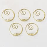 "Gold Wire Spiral Table Number Card Holder, Set of 5" - Place Card Holders in white by JV Country Creations