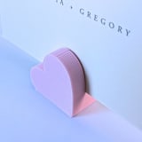 "Pink Heart Table Number Holders, Set of 5" - Place Card Holders in pink by Corduroy Effect