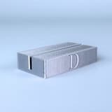 "Personalized Silver Color Rectangle Table Number Holders, Set of 5" - Place Card Holders in silver by Corduroy Effect