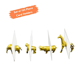 "Gold Safari Animal Magnet Place Card Holder & Party Favor (Set of 104)" - Place Card Holders in gold by Nicole Goldmann