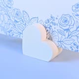 "White Heart Table Number Holders, Set of 5" - Place Card Holders in white by Corduroy Effect
