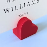 "Red Heart Place Card Holders, Set of 10" - Place Card Holders in red by Corduroy Effect