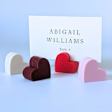 "Red Heart Place Card Holders, Set of 10" - Place Card Holders in red by Corduroy Effect