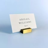 "Brass Color Rectangle Place Card Holder, Set of 25" - Place Card Holders in brass by Corduroy Effect