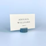 "Dusty Blue Circle Place Card Holder, Set of 25" - Place Card Holders in blue by Corduroy Effect