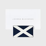 "Nautical flag placecard holder, navy, set of four" - Place Card Holders in blue by Joanna Buchanan