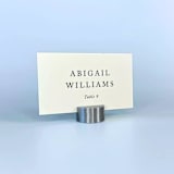 "Silver Color Circle Place Card Holder, Set of 25" - Place Card Holders in silver by Corduroy Effect