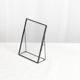 "Black Glass Gold Vertical 5x7" Card Holder" - Place Card Holders in black by Lea Li