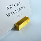 "Gold Color Rectangle Place Card Holder, Set of 25" - Place Card Holders in gold by Corduroy Effect