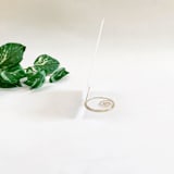 "Champagne Wire Spiral Table Number Card Holder, Set of 5" - Place Card Holders in white by JV Country Creations