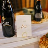 "Gold Wire Circle Table Number Card Holder, Set of 5" - Place Card Holders in orange by JV Country Creations