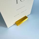 "Gold Color Rectangle Table Number Holder, Set of 5" - Place Card Holders in gold by Corduroy Effect
