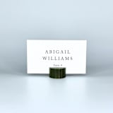 "Army Green Circle Place Card Holder, Set of 25" - Place Card Holders in green by Corduroy Effect
