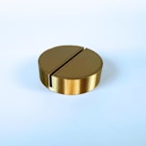 "Brass Color Round Table Number Holder, Set of 5" - Place Card Holders in brass by Corduroy Effect