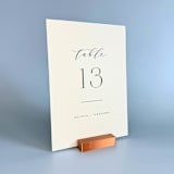 "Copper Color Rectangle Table Number Holder, Set of 5" - Place Card Holders in copper by Corduroy Effect