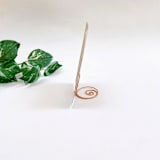 "Rose Gold Wire Circle Table Number Card Holder, Set of 5" - Place Card Holders in clear by JV Country Creations