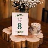"Rose Gold Wire Circle Table Number Card Holder, Set of 5" - Place Card Holders in clear by JV Country Creations