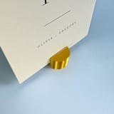 "Gold Color Circle Table Number Holder, Set of 5" - Place Card Holders in gold by Corduroy Effect