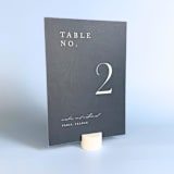 "White Circle Table Number Holder, Set of 5" - Place Card Holders in white by Corduroy Effect