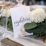 "Gold Wire Custom Monogram Table Number Card Holder, Set of 5" - Place Card Holders in white by JV Country Creations