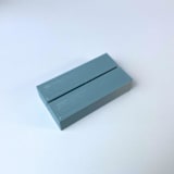 "Dusty Blue Rectangle Table Number Holder, Set of 5" - Place Card Holders in blue by Corduroy Effect