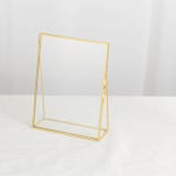 "Brass and Glass Gold Vertical 6x8" Card Holder" - Place Card Holders in gold by Lea Li