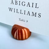 "Copper Color Pumpkin Place Card Holder, Set of 25" - Place Card Holders in copper by Corduroy Effect