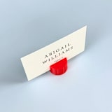 "Red Circle Place Card Holder, Set of 25" - Place Card Holders in red by Corduroy Effect