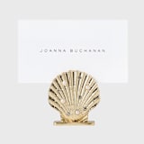"Shell placecard holders, set of four" - Place Card Holders in gold by Joanna Buchanan