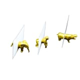 "Gold Safari Animal Magnet Place Card Holder & Party Favor (Set of 8)" - Place Card Holders in gold by Nicole Goldmann