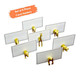 "Gold Safari Animal Magnet Place Card Holder & Party Favor (Set of 8)" - Place Card Holders in gold by Nicole Goldmann