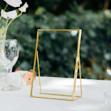 "Brass and Glass Gold Vertical 5x7" Card Holder" - Place Card Holders in gold by Lea Li