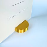 "Gold Color Round Table Number Holder, Set of 5" - Place Card Holders in gold by Corduroy Effect
