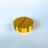 "Gold Color Round Table Number Holder, Set of 5" - Place Card Holders in gold by Corduroy Effect