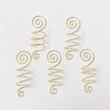"Gold Wire Wine Bottle Topper Table Number Card Holder, Set of 5" - Place Card Holders in multicolor by JV Country Creations