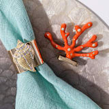 "Coral placecard holders, coral, set of two" - Place Card Holders in orange by Joanna Buchanan