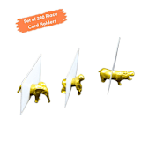 "Gold Safari Animal Magnet Place Card Holder & Party Favor (Set of 200)" - Place Card Holders in gold by Nicole Goldmann